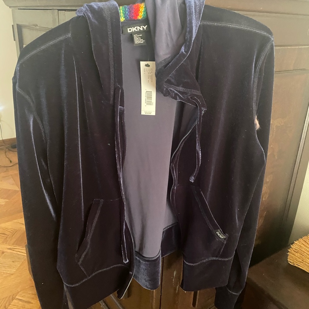 DKNY velour jacket track suit